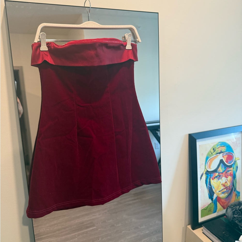 Scarlet Velvet Mini Dress